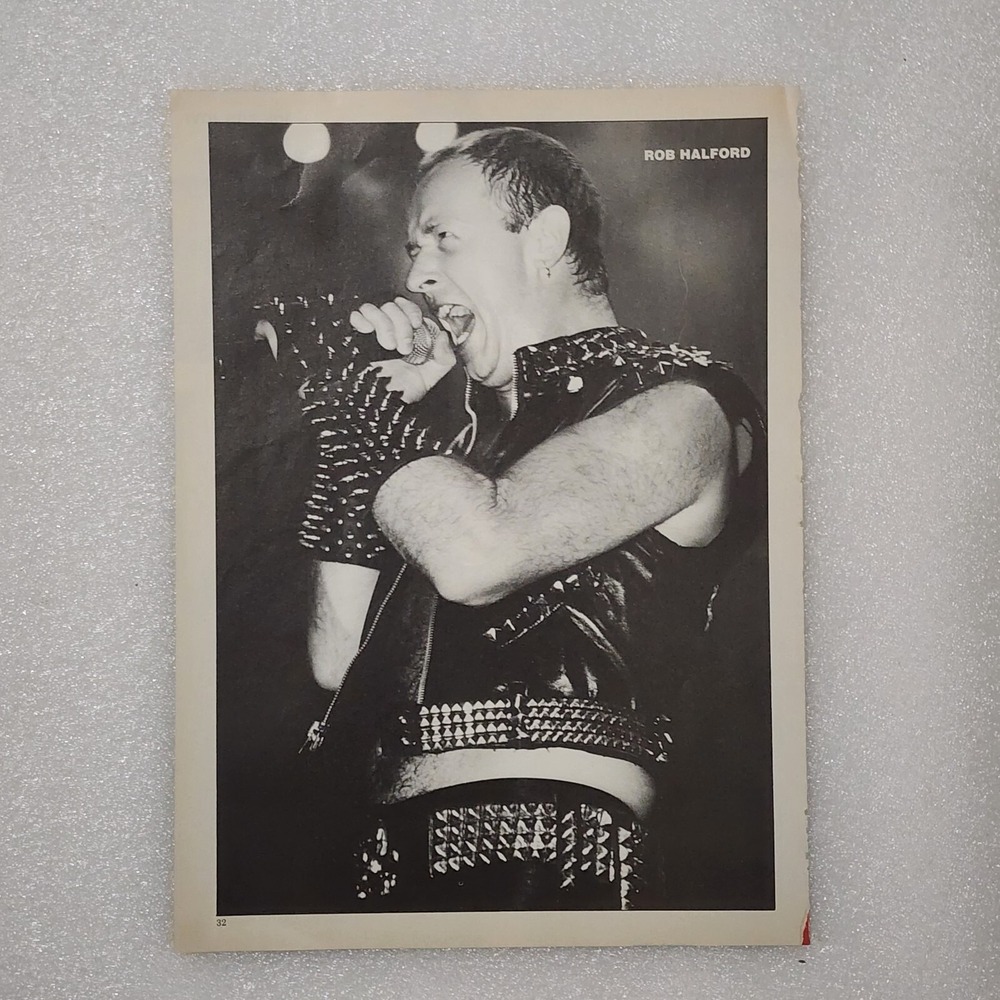 Rob Halford Judas Priest Jon Bon Jovi Vintage 8x10 Poster Clipping 1990s